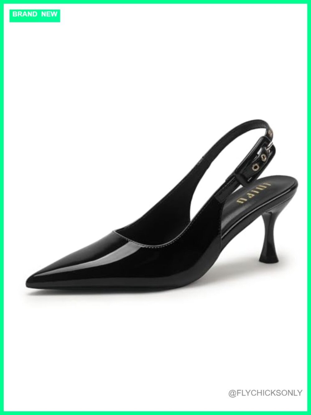 Slingback Kitten Heels Pointed Closed Toe Pumps Dress Shoes